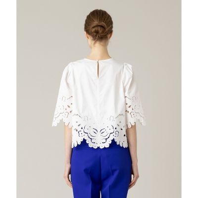 【ＬＯＵＬＯＵ　ＷＩＬＬＯＵＧＨＢＹ】コットンレース刺繍ブラウス
