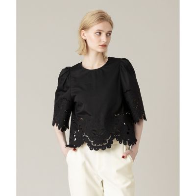 【ＬＯＵＬＯＵ　ＷＩＬＬＯＵＧＨＢＹ】コットンレース刺繍ブラウス