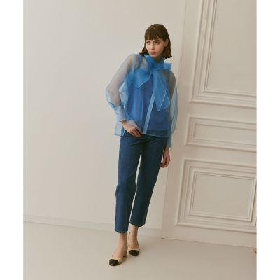 【ＬＯＵＬＯＵ　ＷＩＬＬＯＵＧＨＢＹ】シルキーリボンブラウス