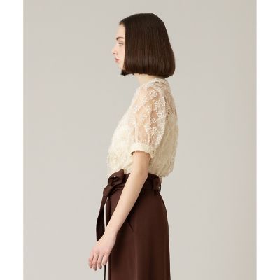 【ＬＯＵＬＯＵ　ＷＩＬＬＯＵＧＨＢＹ】パピヨンフラワーチュールブラウス