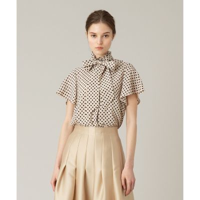 ＜allureville (Women)＞◇【ＬＯＵＬＯＵ　ＷＩＬＬＯＵＧＨＢＹ】デシンドットフレアスリーブブラウス