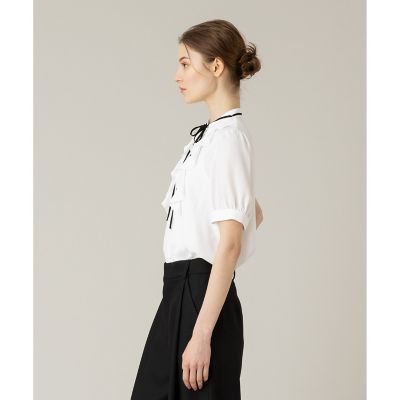 【ＬＯＵＬＯＵ　ＷＩＬＬＯＵＧＨＢＹ】フロントタックラッフル半袖ブラウス