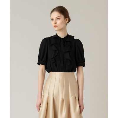 【ＬＯＵＬＯＵ　ＷＩＬＬＯＵＧＨＢＹ】フロントタックラッフル半袖ブラウス