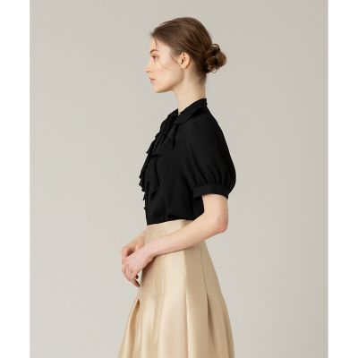 【ＬＯＵＬＯＵ　ＷＩＬＬＯＵＧＨＢＹ】フロントタックラッフル半袖ブラウス