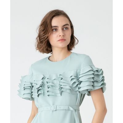 【ＬＯＵＬＯＵ　ＷＩＬＬＯＵＧＨＢＹ】ラッフルコサージュワンピース