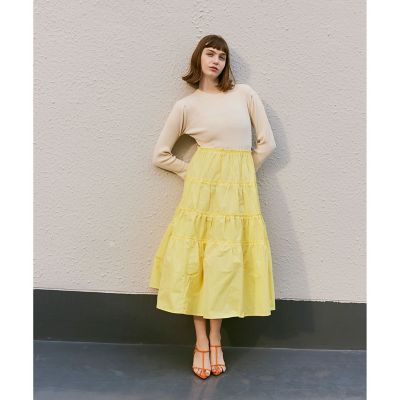 【ＬＯＵＬＯＵ　ＷＩＬＬＯＵＧＨＢＹ】タフタティアードニットワンピース