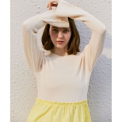 【ＬＯＵＬＯＵ　ＷＩＬＬＯＵＧＨＢＹ】タフタティアードニットワンピース