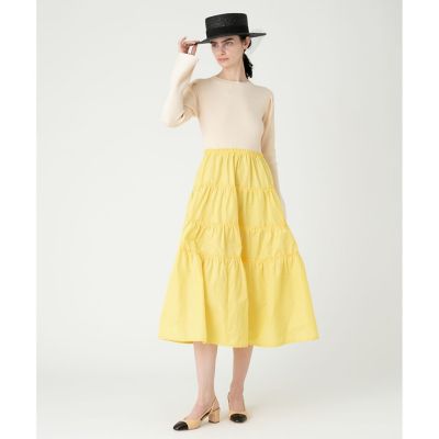 【ＬＯＵＬＯＵ　ＷＩＬＬＯＵＧＨＢＹ】タフタティアードニットワンピース
