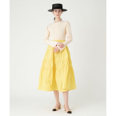 【ＬＯＵＬＯＵ　ＷＩＬＬＯＵＧＨＢＹ】タフタティアードニットワンピース