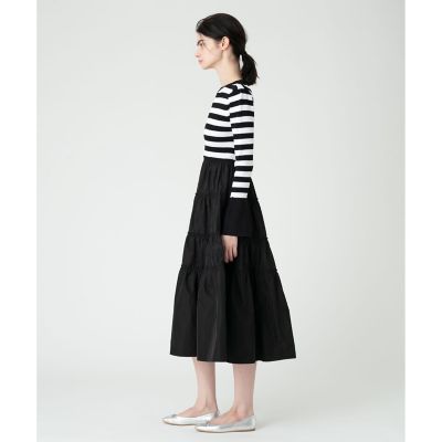【ＬＯＵＬＯＵ　ＷＩＬＬＯＵＧＨＢＹ】タフタティアードニットワンピース