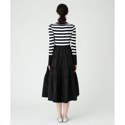 【ＬＯＵＬＯＵ　ＷＩＬＬＯＵＧＨＢＹ】タフタティアードニットワンピース