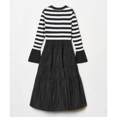 【ＬＯＵＬＯＵ　ＷＩＬＬＯＵＧＨＢＹ】タフタティアードニットワンピース