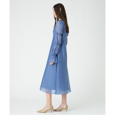 【ＬＯＵＬＯＵ　ＷＩＬＬＯＵＧＨＢＹ】ギャザーシフォンスリーブワンピース