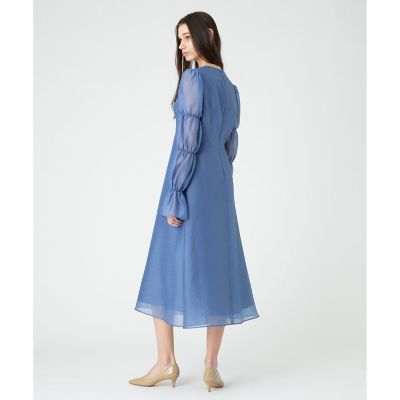 【ＬＯＵＬＯＵ　ＷＩＬＬＯＵＧＨＢＹ】ギャザーシフォンスリーブワンピース