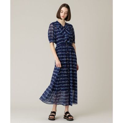 LOULOU WILLOUGHBY RATTIレタードボーダーワンピース美品 LOULOU WILLOUGHBY】RATTIレタードボーダー