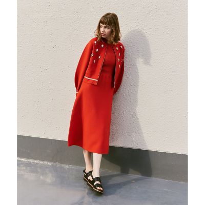 アルアバイル　ルルウィルビー ニットフレアーワンピース LOULOU WILLOUGHBY】ニットフレアーワンピース