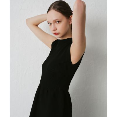 LOULOU WILLOUGHBY】ニットフレアーワンピース