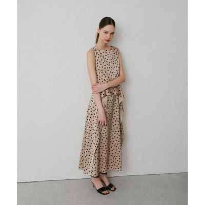 LOULOU WILLOUGHBY】サテンドットノースリーブ