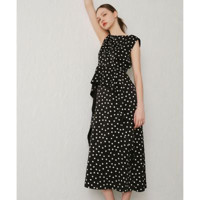 LOULOU WILLOUGHBY】サテンドットノースリーブ