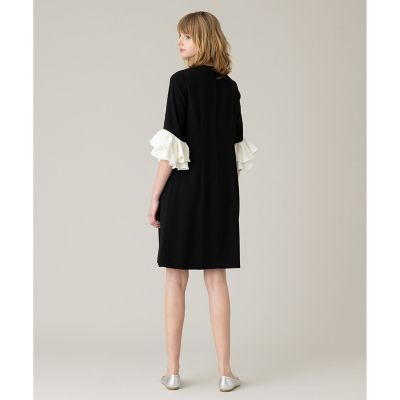 【LOULOU WILLOUGHBY】ラッフルカフスワンピース　美品 LOULOU WILLOUGHBY】ラッフルカフスワンピース | ルルウィルビー