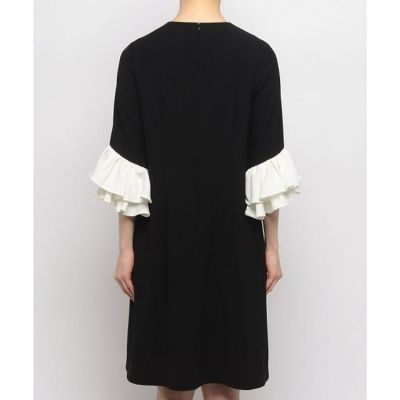 【LOULOU WILLOUGHBY】ラッフルカフスワンピース　美品 LOULOU WILLOUGHBY】アムンゼンラッフルカフス