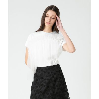 ＜allureville (Women)＞【ＬＯＵＬＯＵ　ＷＩＬＬＯＵＧＨＢＹ】チュールビスチェＴシャツ