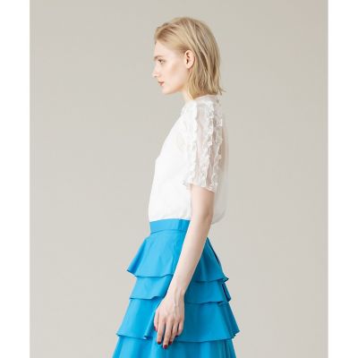 【LOULOU WILLOUGHBY】メッシュフリルプルオーバー セール】 【LOULOU WILLOUGHBY】メッシュフリルプルオーバー