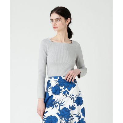 ＜allureville (Women)＞【ＬＯＵＬＯＵ　ＷＩＬＬＯＵＧＨＢＹ】ラメリブスクエアプルオーバー