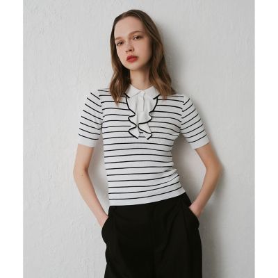 【LOULOU WILLOUGHBY】リブポロニット LOULOU WILLOUGHBY】リブポロニット | allureville
