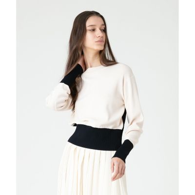 日本初の LOULOU WILLOUGHBY】バイカラーモックネック ニット+セーター
