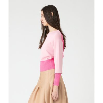 LOULOU WILLOUGHBY】バイカラーモックネックプル