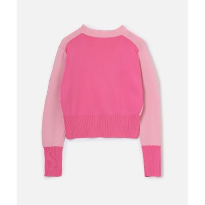 ルルウィルビー 春ニット バイカラーモックネックプルオーバー　ピンク LOULOU WILLOUGHBY】バイカラーモックネックプル