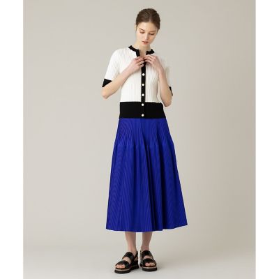 【ＬＯＵＬＯＵ　ＷＩＬＬＯＵＧＨＢＹ】バイカラーキーネック５分袖カーディガン