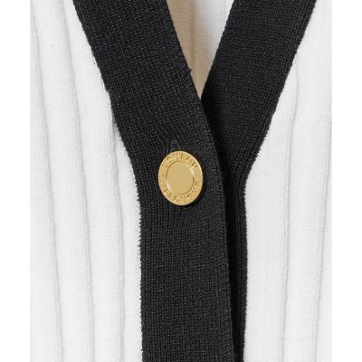 【ＬＯＵＬＯＵ　ＷＩＬＬＯＵＧＨＢＹ】バイカラーキーネック５分袖カーディガン