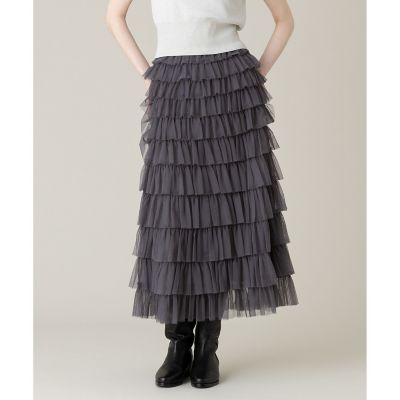 LOULOU WILLOUGHBY】ティアードチュールスカート
