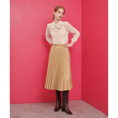 LOULOU WILLOUGHBY】レザーライクプリーツ