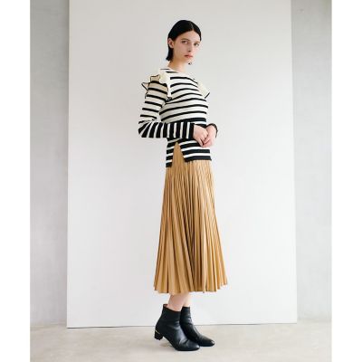 LOULOU WILLOUGHBY】レザーライクプリーツ