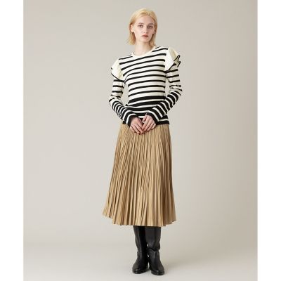 LOULOU WILLOUGHBY】レザーライクプリーツ