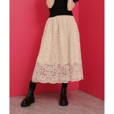 【ＬＯＵＬＯＵ　ＷＩＬＬＯＵＧＨＢＹ】モール刺繍スカート