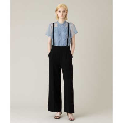 【LOULOU WILLOUGHBY】トリアセダブルクロスサス付きパンツ LOULOU WILLOUGHBY】トリアセダブルクロスサス付き