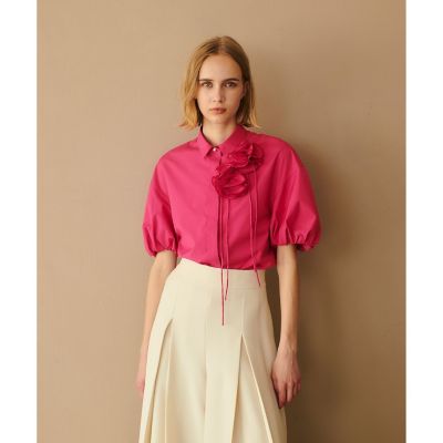 【ＬＯＵＬＯＵ　ＷＩＬＬＯＵＧＨＢＹ】コサージュシャツ