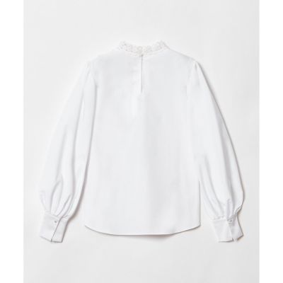 LOULOU WILLOUGHBY】レーストリムブラウス