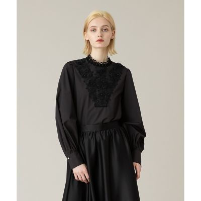 【LOULOU WILLOUGHBY】レーストリムブラウス 美品 LOULOU WILLOUGHBY】レーストリムブラウス
