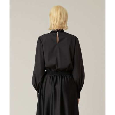 LOULOU WILLOUGHBY】レーストリムブラウス