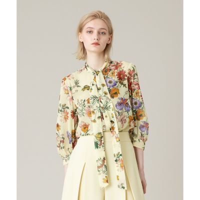 【ＬＯＵＬＯＵ　ＷＩＬＬＯＵＧＨＢＹ】ＲＡＴＴＩシフォンフラワープリントブラウス