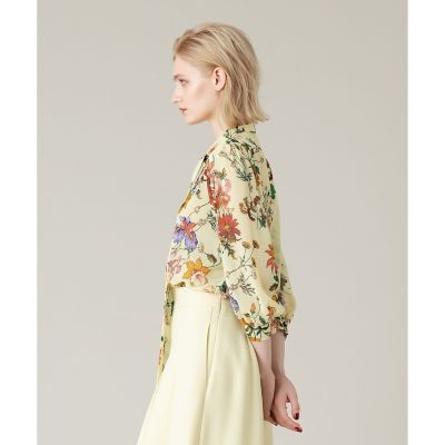【ＬＯＵＬＯＵ　ＷＩＬＬＯＵＧＨＢＹ】ＲＡＴＴＩシフォンフラワープリントブラウス