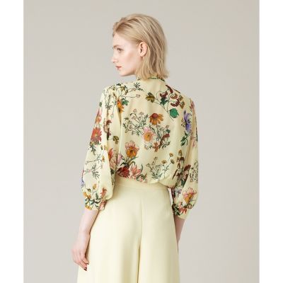 【ＬＯＵＬＯＵ　ＷＩＬＬＯＵＧＨＢＹ】ＲＡＴＴＩシフォンフラワープリントブラウス
