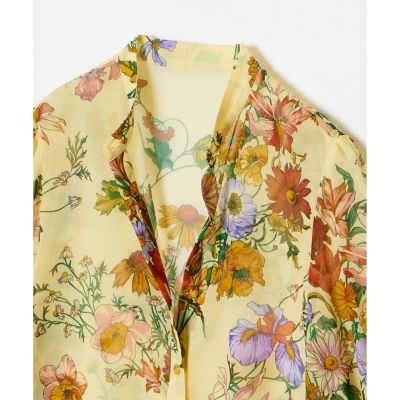 【ＬＯＵＬＯＵ　ＷＩＬＬＯＵＧＨＢＹ】ＲＡＴＴＩシフォンフラワープリントブラウス