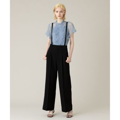 【ＬＯＵＬＯＵ　ＷＩＬＬＯＵＧＨＢＹ】レースオンレースフレア袖ブラウス