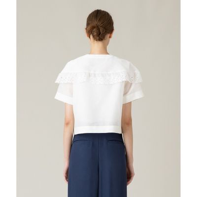 【ＬＯＵＬＯＵ　ＷＩＬＬＯＵＧＨＢＹ】オーガンジーケープレースブラウス